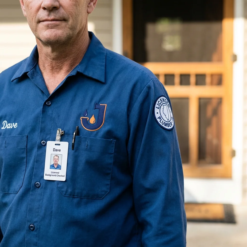 Licensed plumber showing ID badge in Twin Lakes, CO
